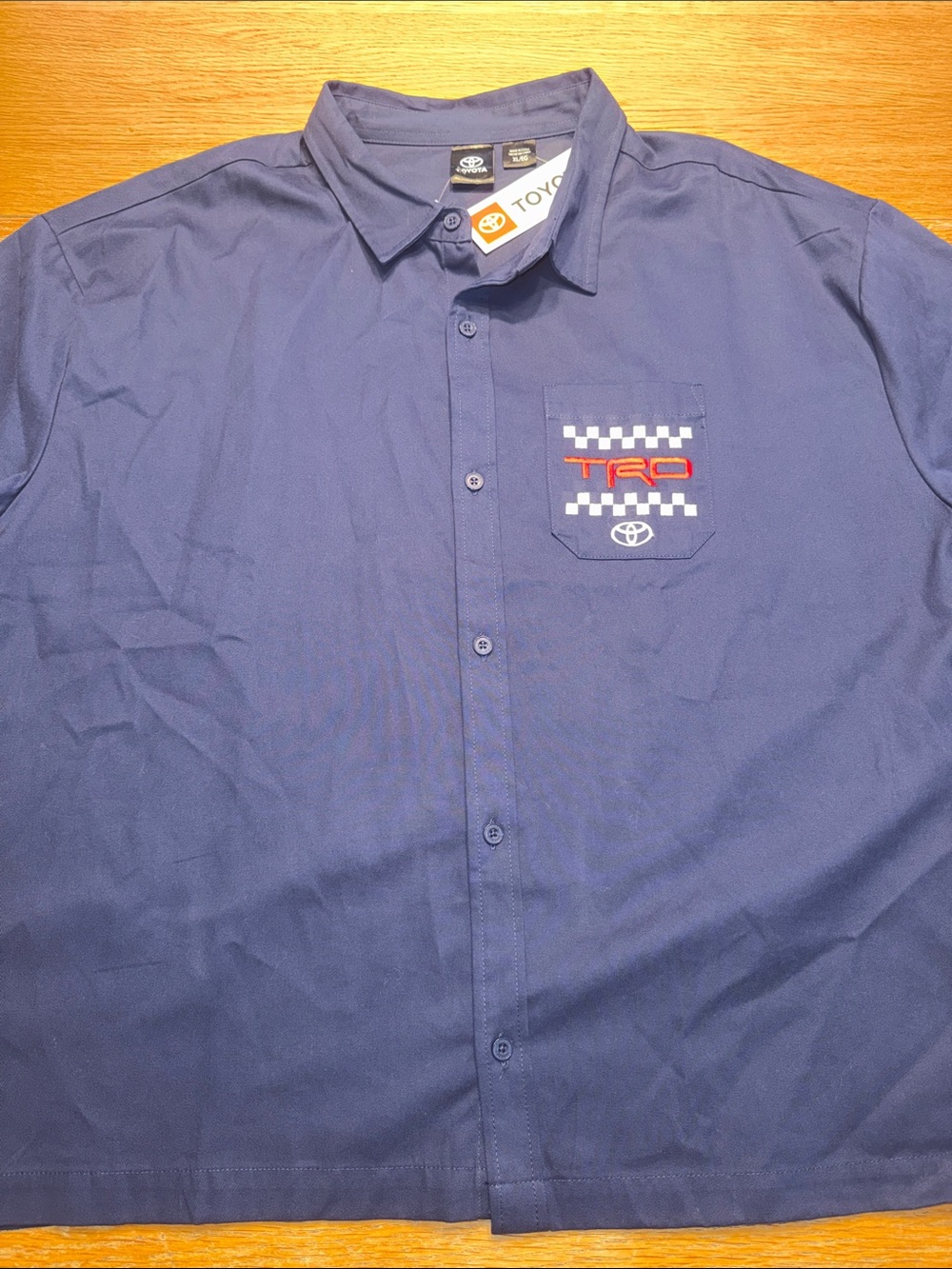 Toyota TRD Men's Navy Short-Sleeve Button-Down Shirt